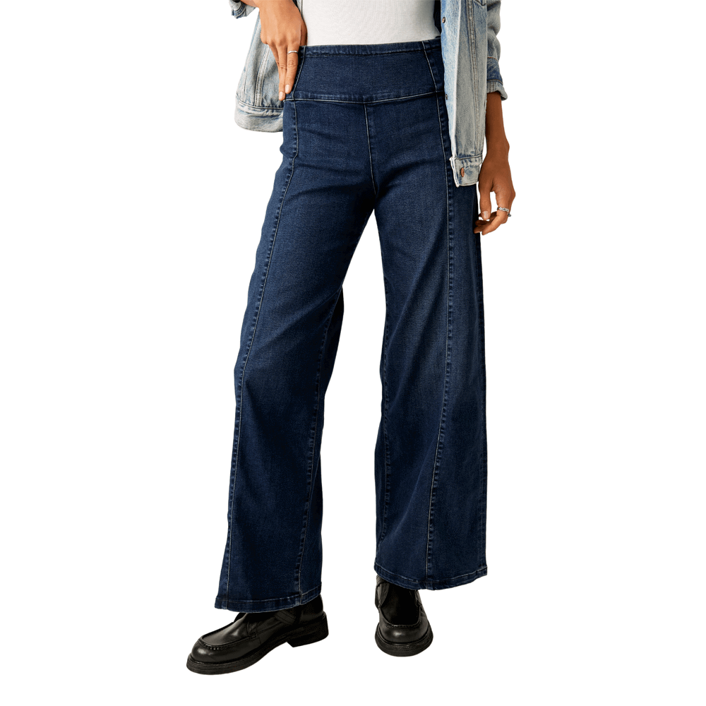 High rise sale wide leg denim